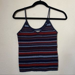 American eagle stripe knit tank